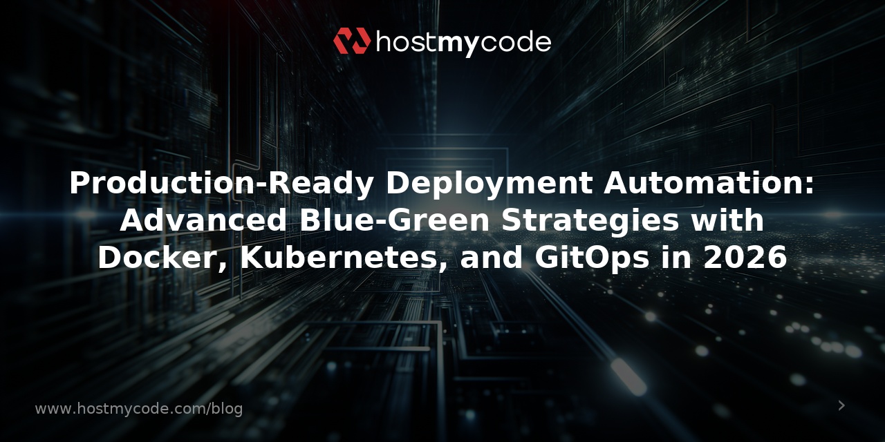 Production-Ready Deployment Automation: Advanced Blue-Green Strategies with Docker, Kubernetes, and GitOps in 2026