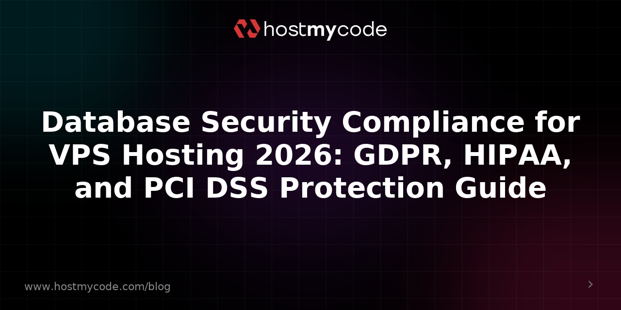 Database Security Compliance for VPS Hosting 2026: GDPR, HIPAA, and PCI DSS Protection Guide