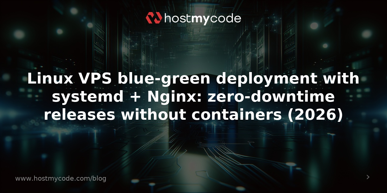 Linux VPS blue-green deployment with systemd + Nginx: zero-downtime releases without containers (2026)