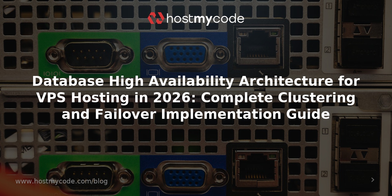 Database High Availability Architecture for VPS Hosting in 2026: Complete Clustering and Failover Implementation Guide