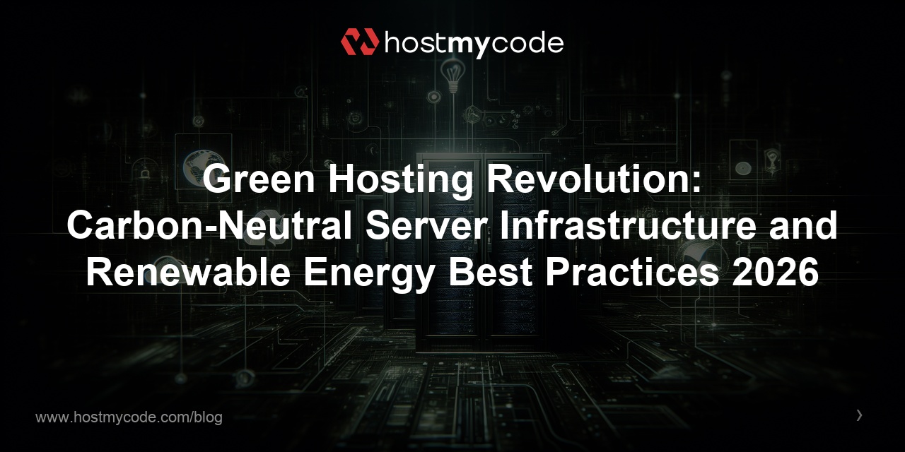 Green Hosting Revolution: Carbon-Neutral Server Infrastructure and Renewable Energy Best Practices 2026