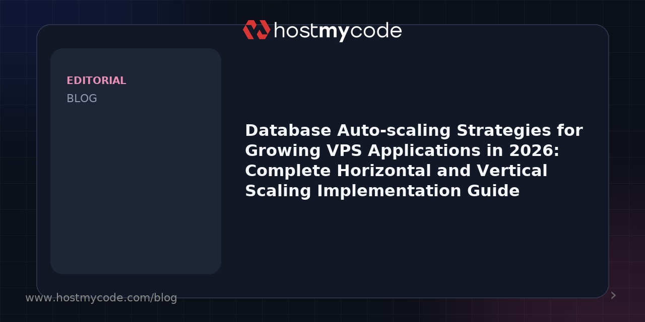 Database Auto-scaling Strategies for Growing VPS Applications in 2026: Complete Horizontal and Vertical Scaling Implementation Guide