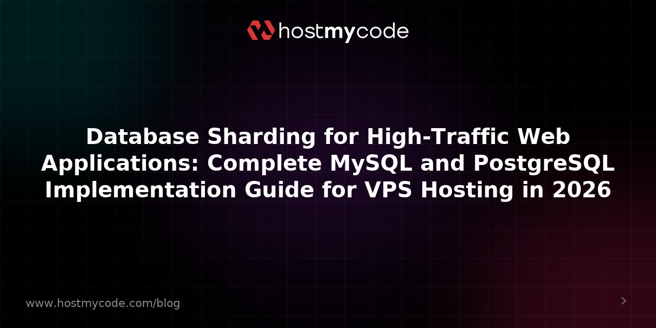 Database Sharding for High-Traffic Web Applications: Complete MySQL and PostgreSQL Implementation Guide for VPS Hosting in 2026
