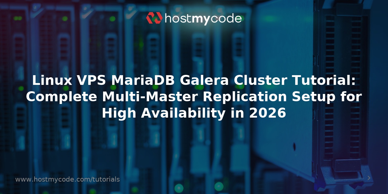 Linux VPS MariaDB Galera Cluster Tutorial: Complete Multi-Master Replication Setup for High Availability in 2026