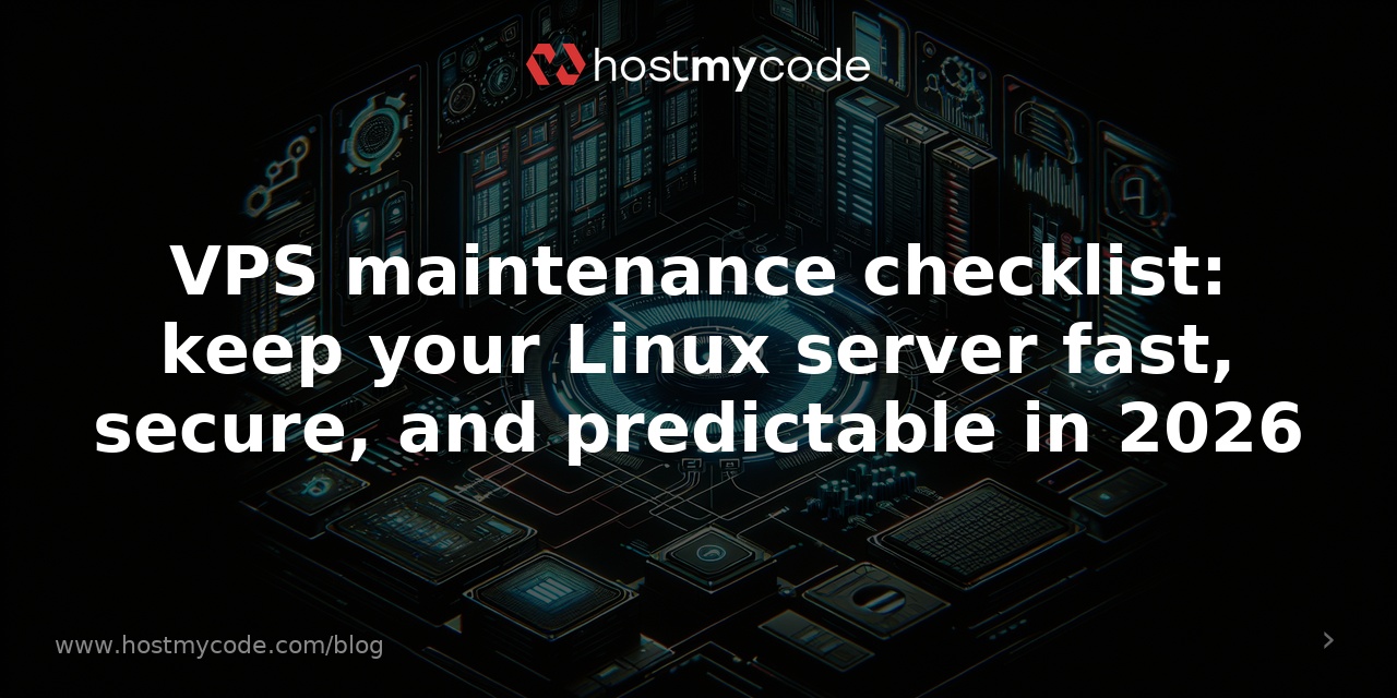 VPS maintenance checklist: keep your Linux server fast, secure, and predictable in 2026
