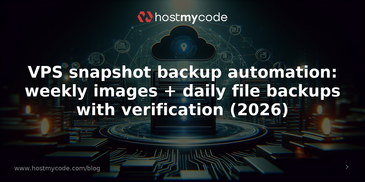 VPS snapshot backup automation: weekly images + daily file backups with verification (2026)