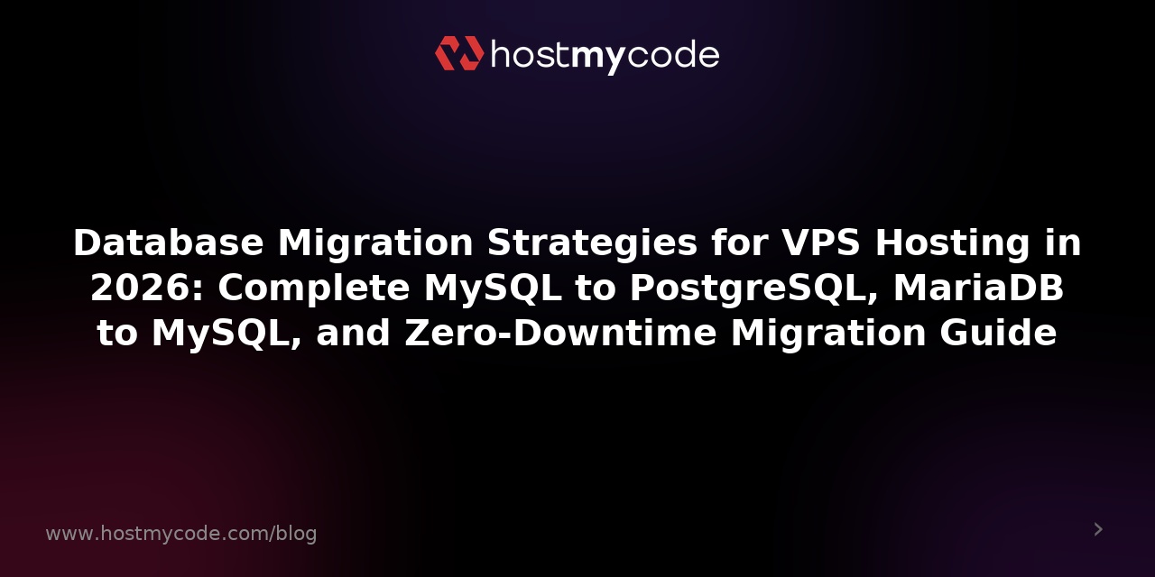 Database Migration Strategies for VPS Hosting in 2026: Complete MySQL to PostgreSQL, MariaDB to MySQL, and Zero-Downtime Migration Guide
