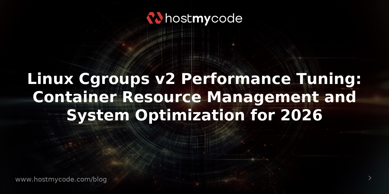 Linux Cgroups v2 Performance Tuning: Container Resource Management and System Optimization for 2026