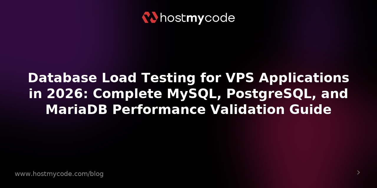 Database Load Testing for VPS Applications in 2026: Complete MySQL, PostgreSQL, and MariaDB Performance Validation Guide
