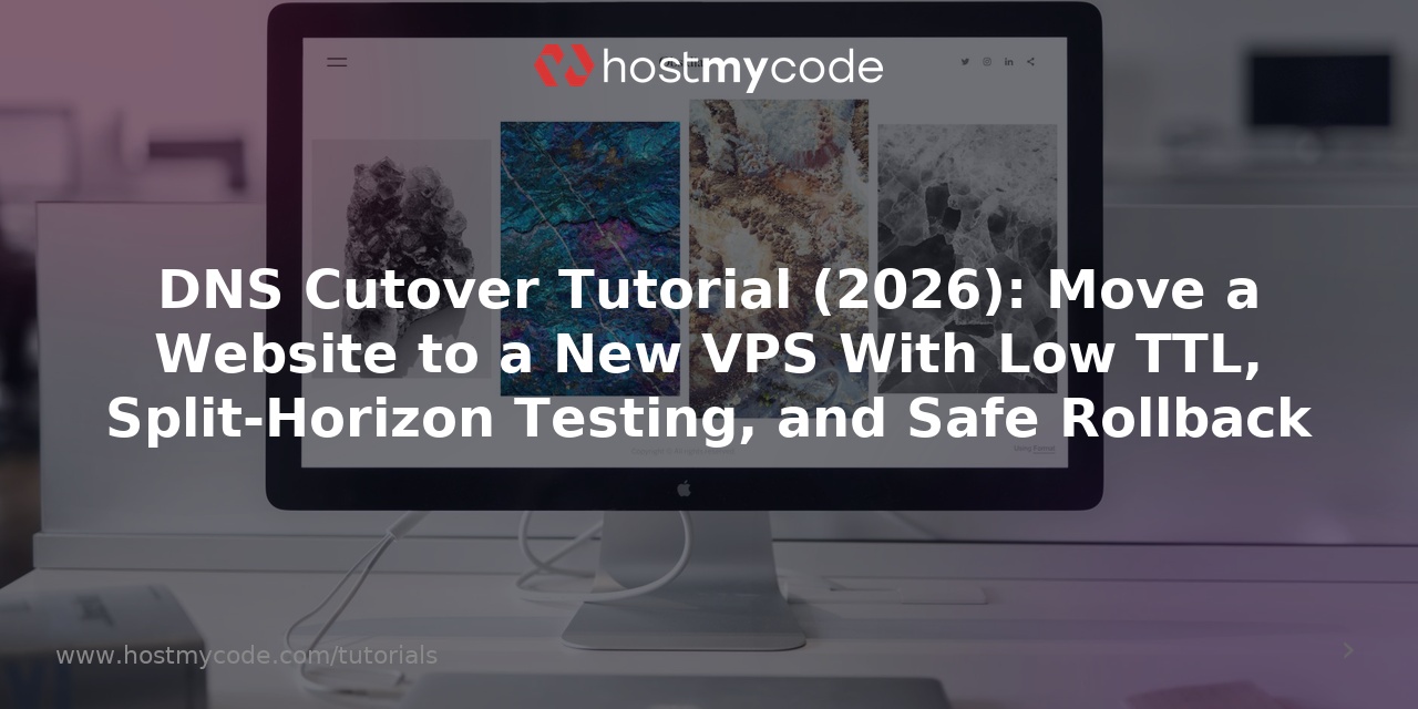 DNS Cutover Tutorial (2026): Move a Website to a New VPS With Low TTL, Split-Horizon Testing, and Safe Rollback