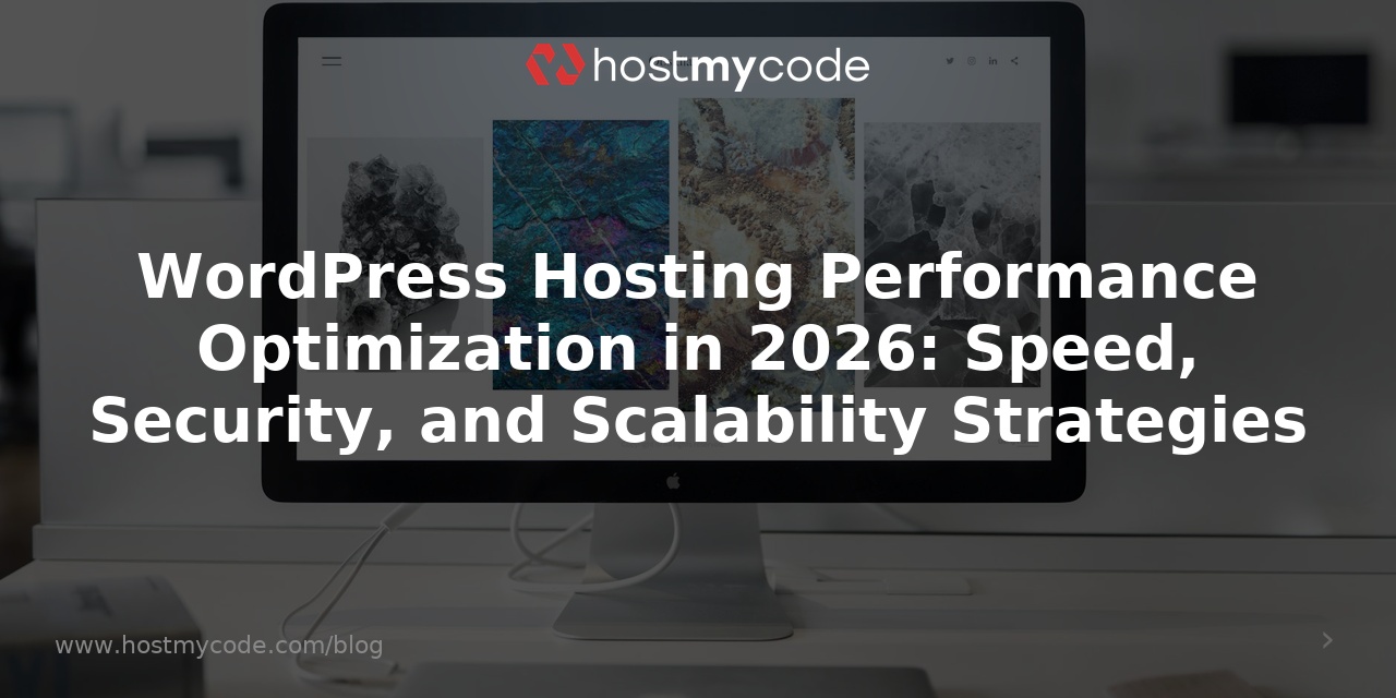 WordPress Hosting Performance Optimization in 2026: Speed, Security, and Scalability Strategies