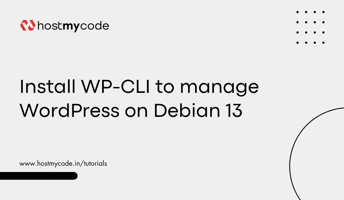 Install WP-CLI to manage WordPress on Debian 13 | HostMyCode