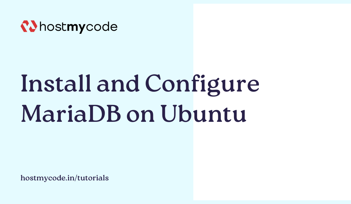 Install and Configure MariaDB on Ubuntu 24.04 | HostMyCode